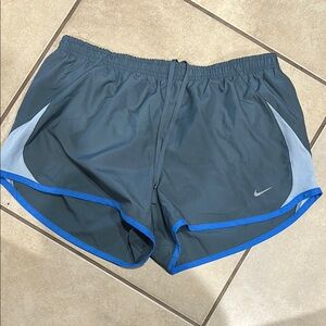 Nike Women's Athletic Shorts - Gray and Blue